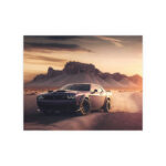 Dodge Challenger in the Desert - Poster/Wallpaper