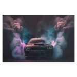 Dodge Challenger Poster - Burnout Smoke